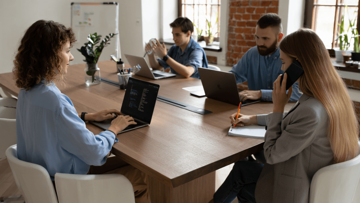 Outsite coliving remote work space with people working at it