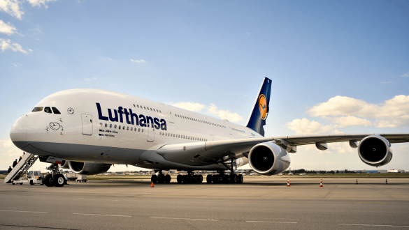 Lufthansa's first Airbus A380 with upgraded business class debuts on flight to LAX