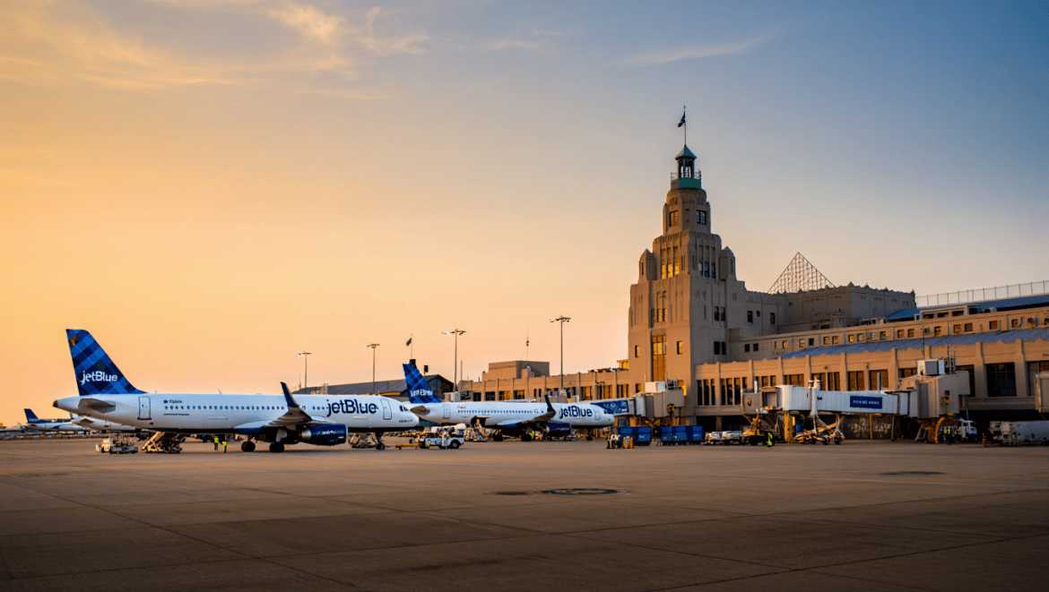 JetBlue wins Spirit's LaGuardia slots, eyes historic Marine Air Terminal