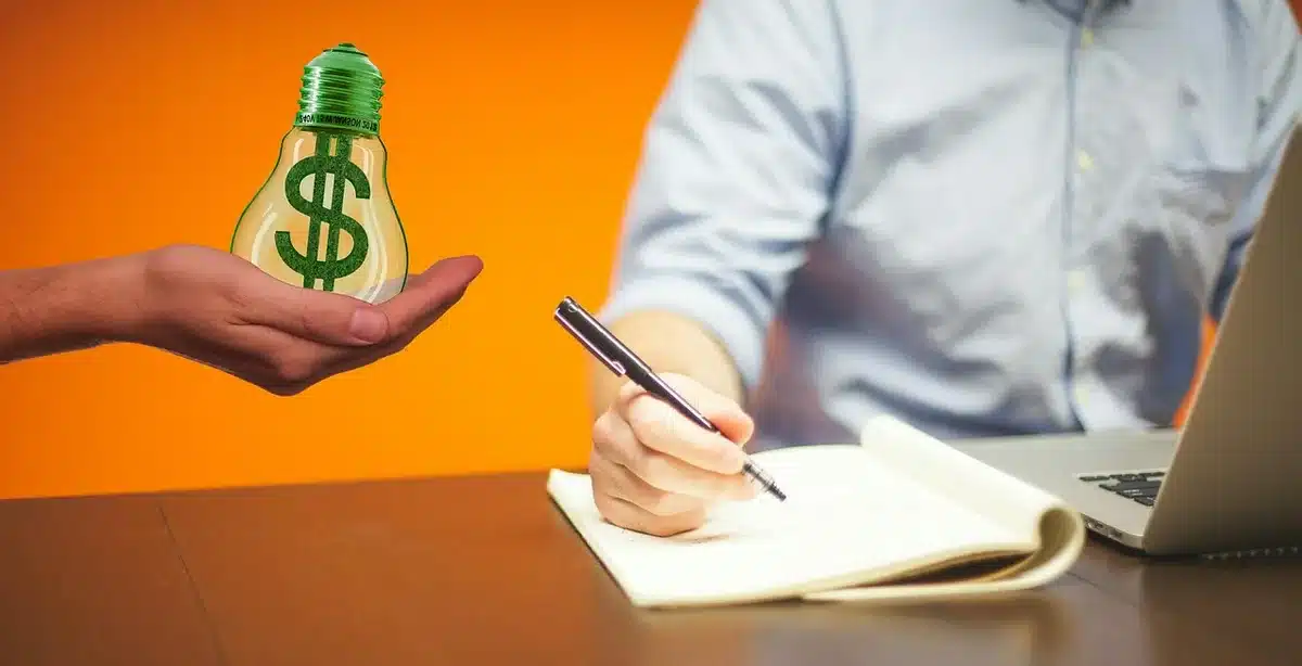 Feuille de calcul de budget voyage sur un bureau avec reçus
